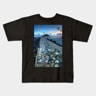 Causeway To St Michael's Mount, Cornwall, UK Kids T-Shirt